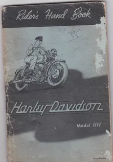 Harley-Davidson Rider's Hand Book Model KH