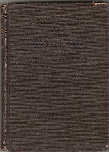 Dictionary of Bible Proper Names
