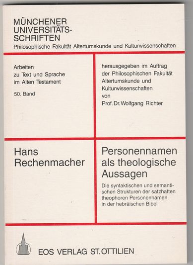 Personennamen als theologische Aussagen