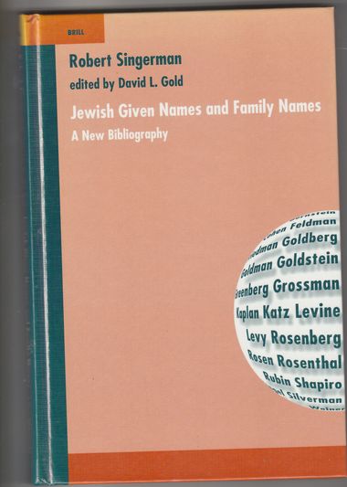 Jewish Given Names and Family Names