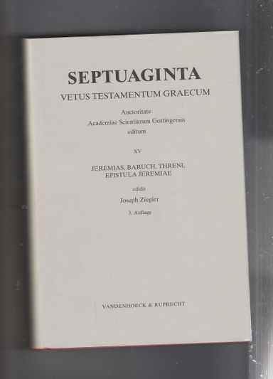 Septuaginta Jeremias,Baruch,Threni,Epistula Jeremiae