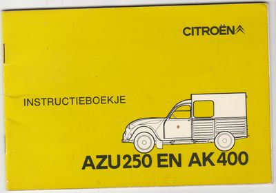 Citroën instructieboekje AZU250 en AK400