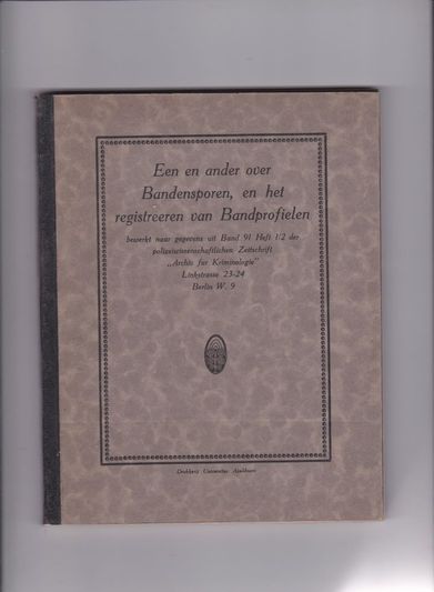 Een en ander over Bandensporen en het registreeren van Bandprofielen