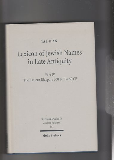 Lexicon of Jewish Names in Late Antiquity