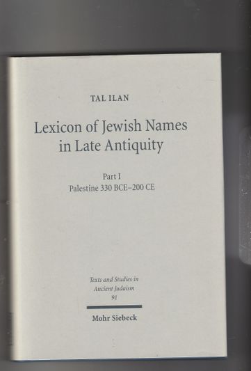 Lexicon of Jewish Names in Late Antiquity