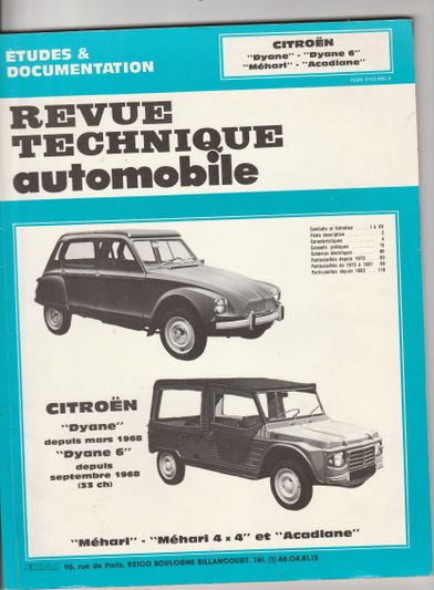 Citroën Dyane Dyane 6 Méhari Acadiane