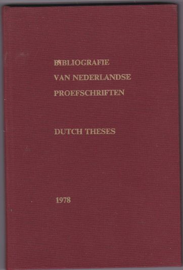 Bibliografie van Nederlandse proefschriften 2 1978