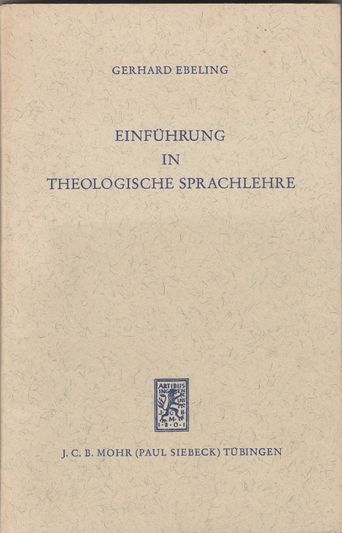 Einführung in Theologische Sprachlehre