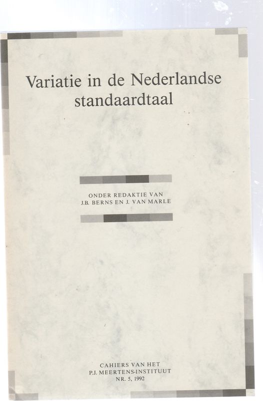 Variatie in de Nederlandse standaardtaal