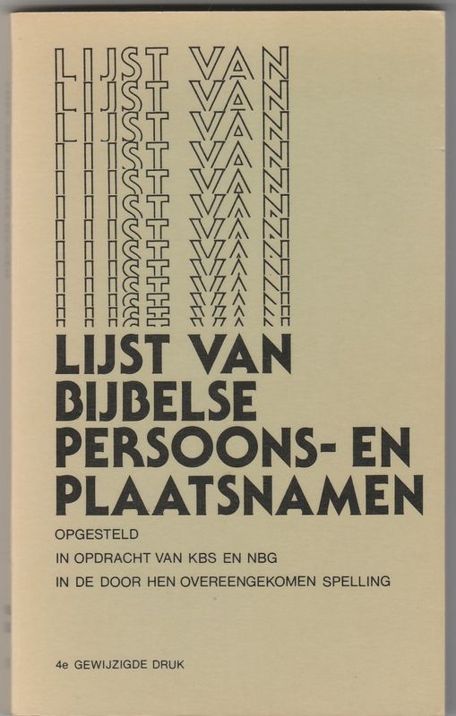 Lijst van Bijbelse persoons-en plaatsnamen