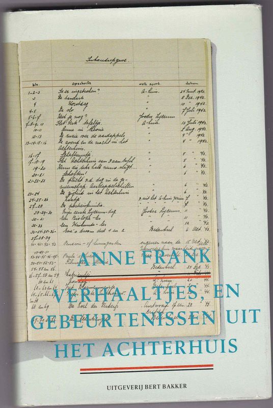 Anne Frank verhaaltjes en gebeurtenissen uit het achterhuis