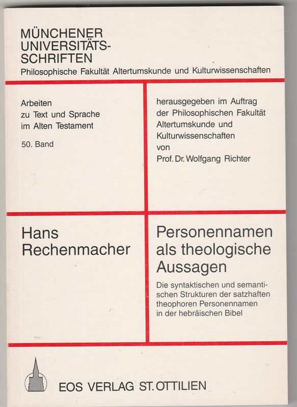 Personennamen als theologische Aussagen