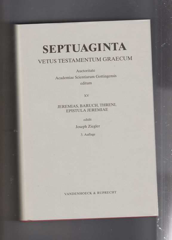 Septuaginta Jeremias,Baruch,Threni,Epistula Jeremiae