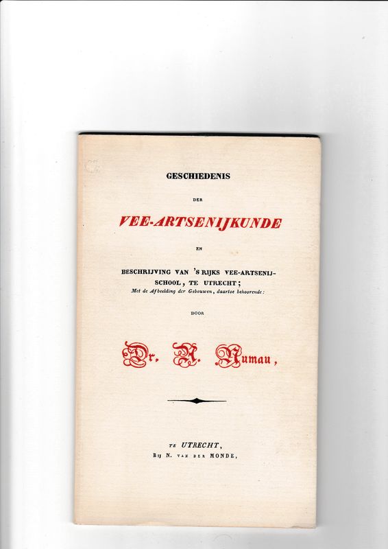 Geschiedenis der vee artsenijkunde