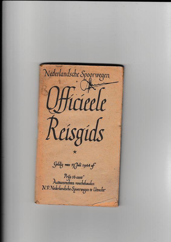 Nederlandsche Spoorwegen Officieele Reisgids 1944