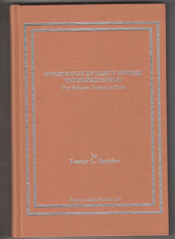 Etymologie in early Jewish interpretation