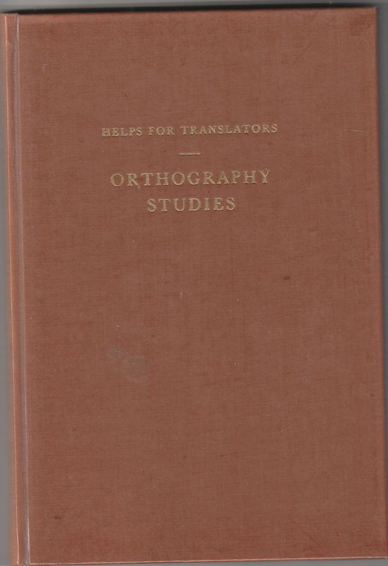 Orthography Studies