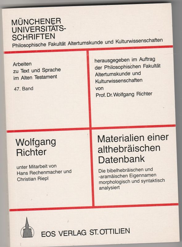 Materialien einer althebräischen Datenbank