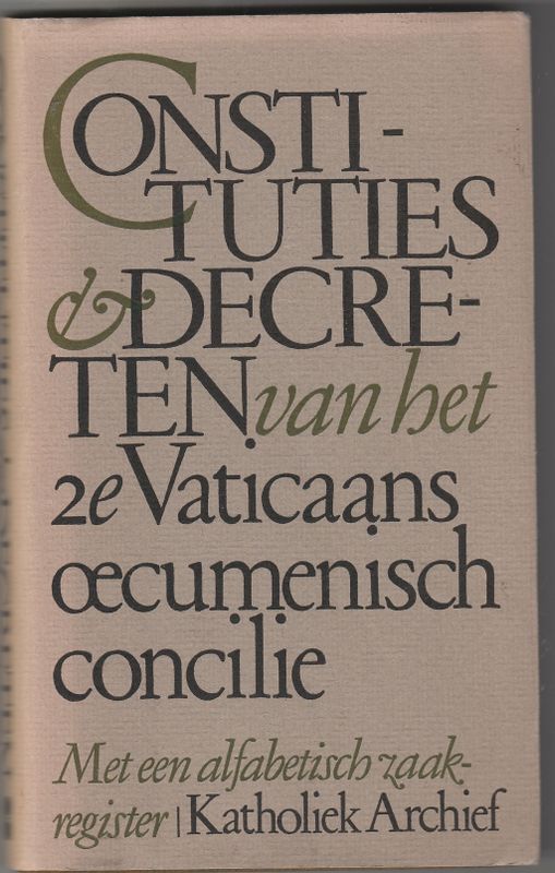Constituties & Decreten van het 2e Vaticaans oecumenisch concilie